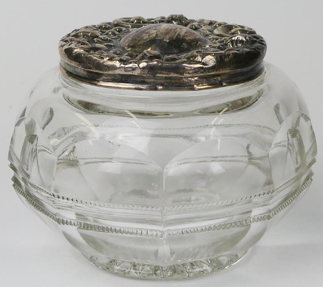 EARLY 20TH CENTURY STERLING LIDDED DRESSER JAR (1 of 3)