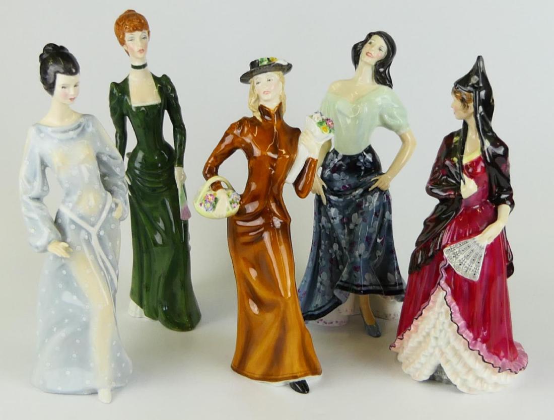 5 ROYAL DOULTON ENGLISH PORCELAIN FIGURES (1 of 6)