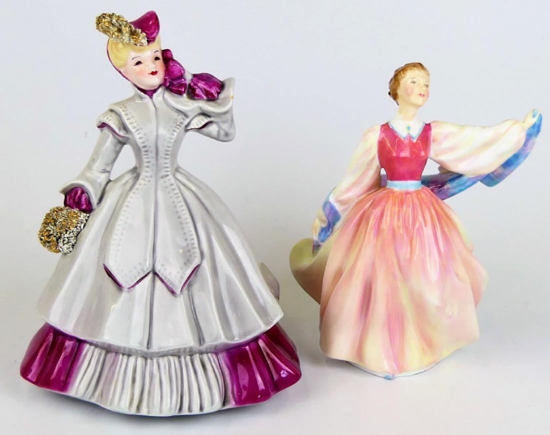 2 PORCELAIN LADY FIGURES DOULTON FLORENCE (1 of 10)
