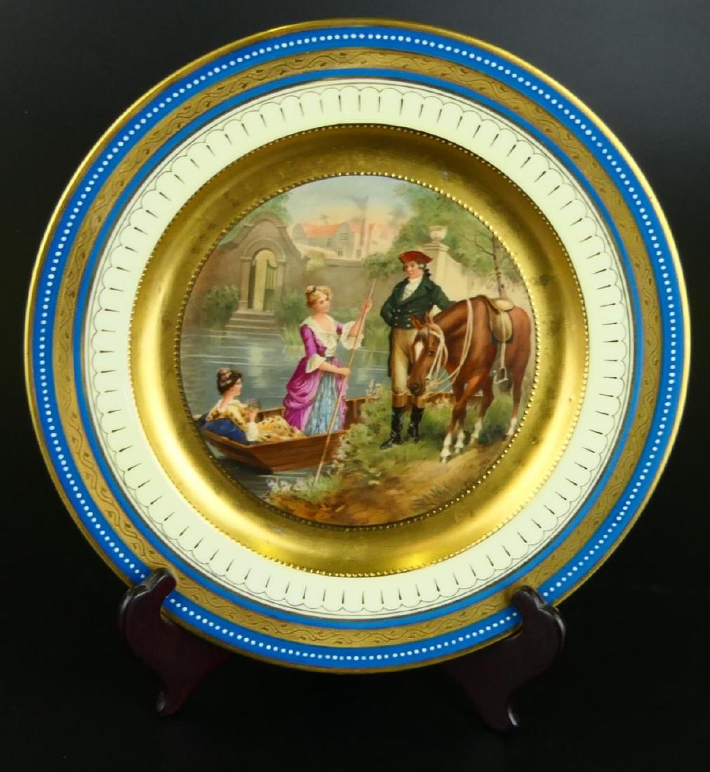 JOSEPH NIGG SIGNED ROYAL VIENNA "ON THE THE" PLATE (1 of 8)