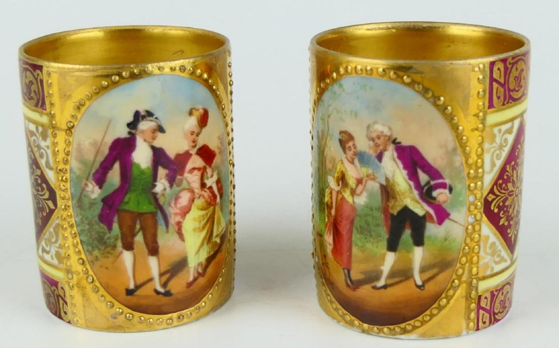 Pr ROYAL VIENNA AUTRIAN PORCELAIN PORTRAIT CUPS (1 of 8)