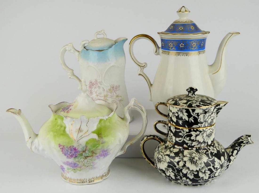 4 VINTAGE / ANTIQUE CONTINENTAL PORCELAIN PITCHERS (1 of 6)