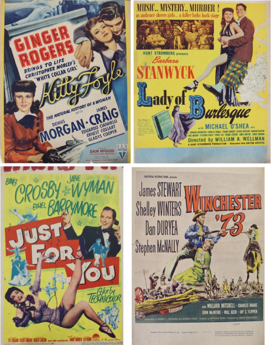 LOT OF 4 1940's & 50's MOVIE ADVERTISEMENT POSTERS (1 of 5)