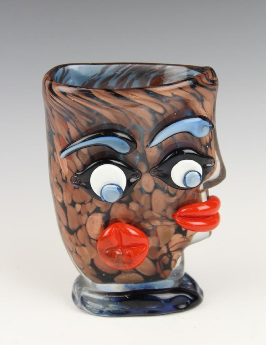 SANDRO FRATTIN MURANO ART GLASS SURREALIST HEAD (1 of 4)