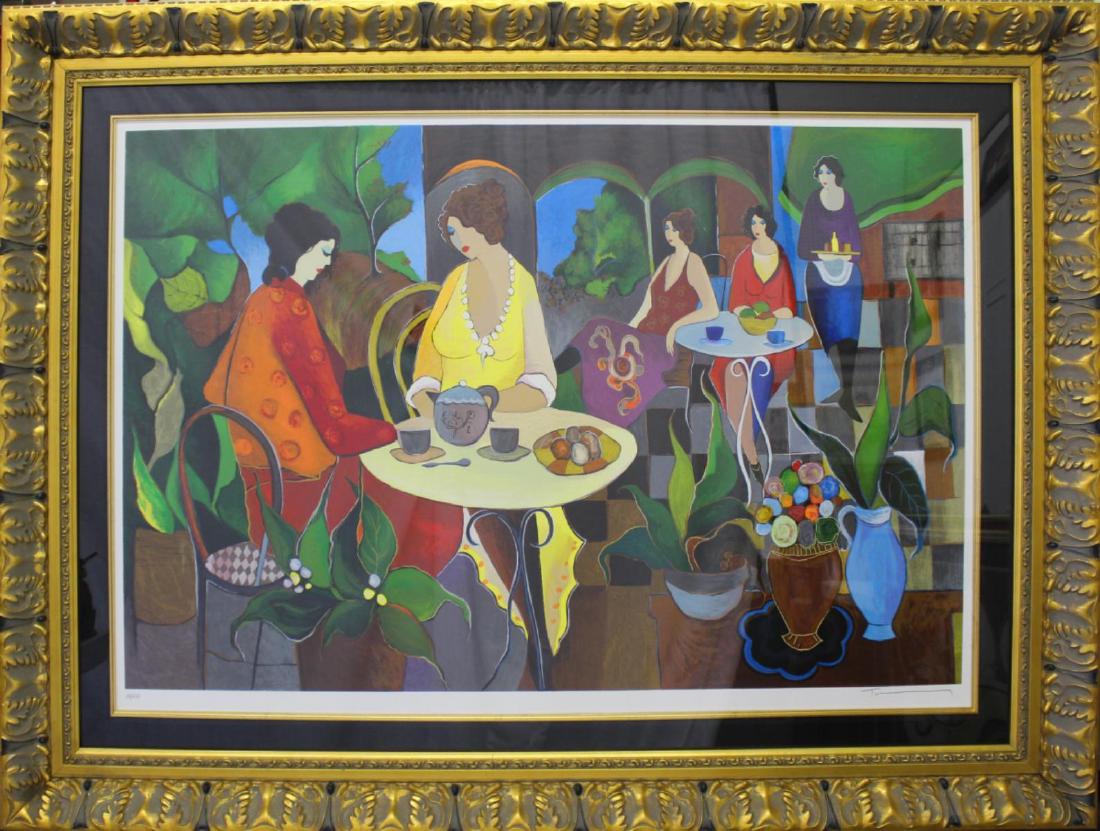ITZCHAK TARKAY "LUNCH IN THE GARDEN" SERIGRAPH (1 of 4)
