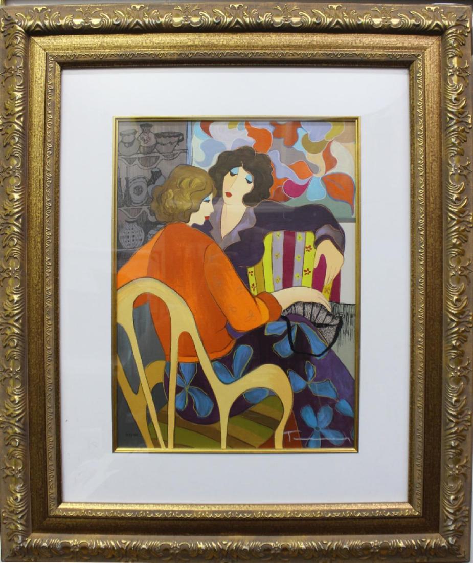 ITZCHAK TARKAY "SUNDAY CONVERSATION" SERIGRAPH (1 of 5)