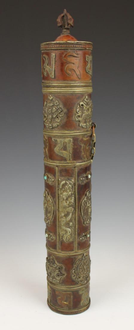 ANTIQUE THAI APPLIED BRONZE DOCUMENT HOLDER (1 of 8)