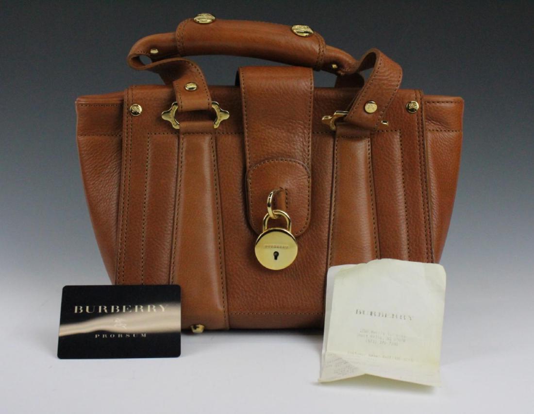 BURBERRY BROWN LEATHER LADIES PURSE LIKE NEW (1 of 6)