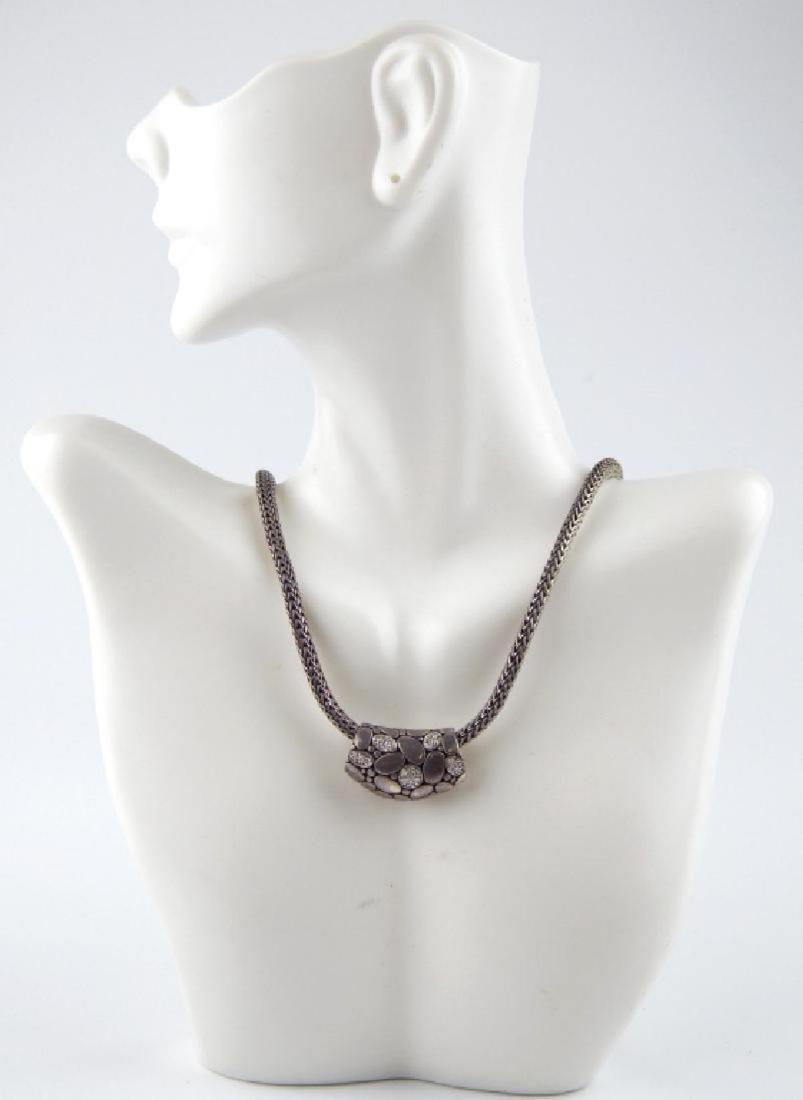 JOHN HARDY DIA 18K STERLING SLIDE PENDANT NECKLACE (1 of 5)