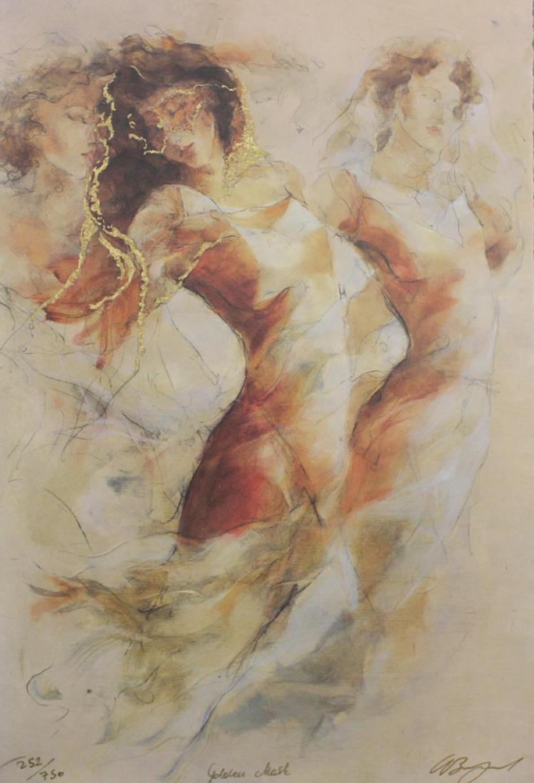 GARY BENFIELD (UK b1965) "GOLDEN MASK" SERIGRAPH (1 of 6)