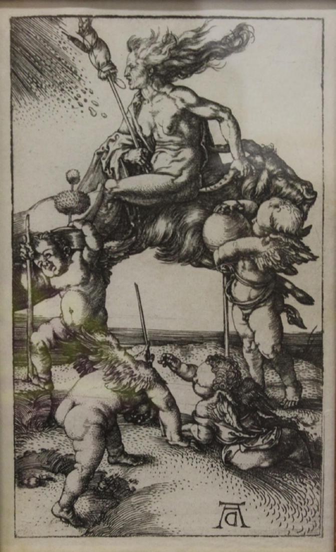 ALBRECHT DURER ETCHING ON PAPER "THE WITCH" (1 of 3)