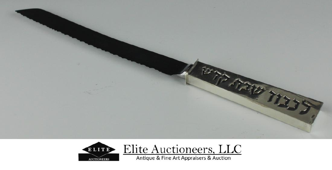 ISRAELI STERLING SILVER JUDAICA SHABBAT KNIFE (1 of 4)