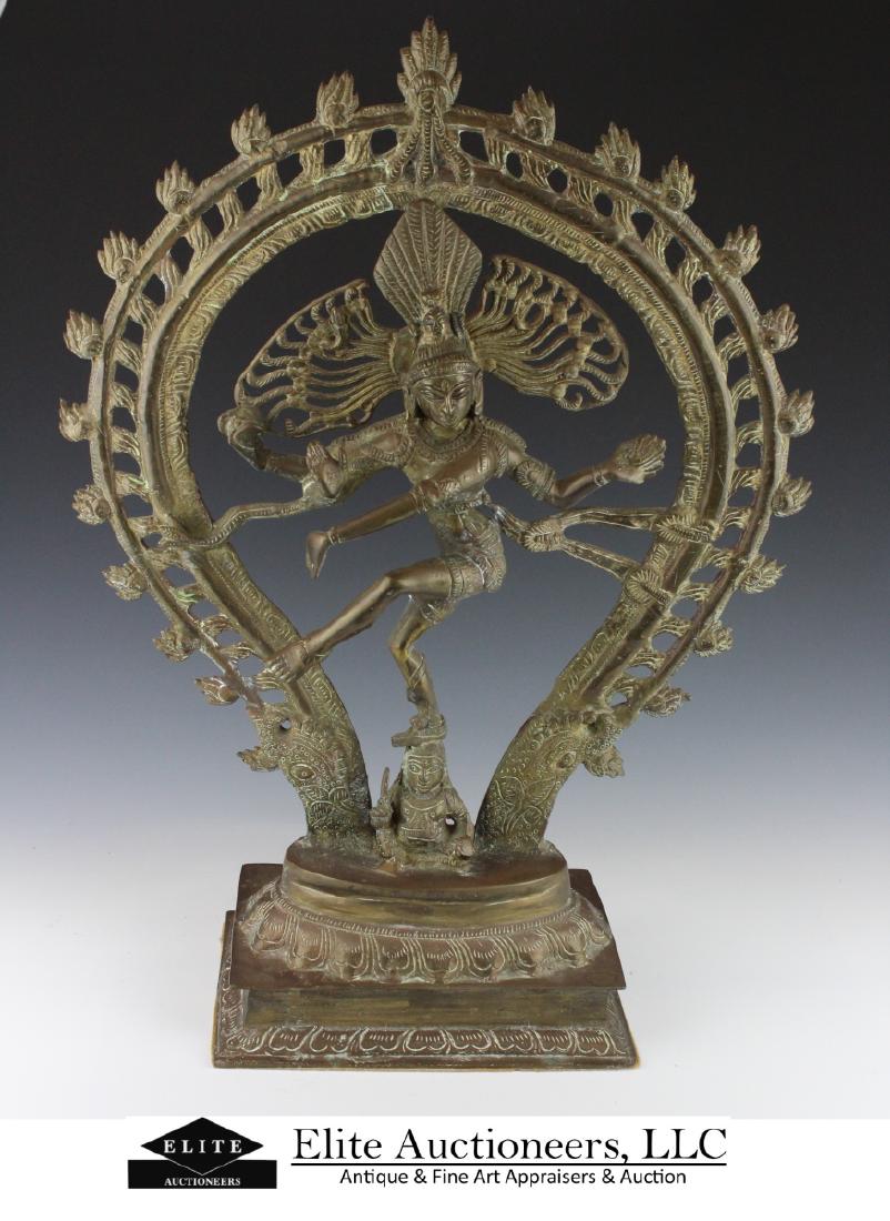 VINTAGE TIBETAN BRASS SCULPTURE DEPICTING SHIVA (1 of 5)