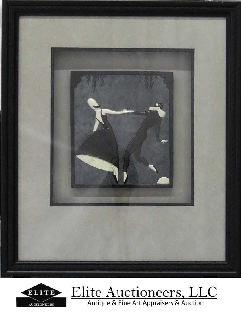 ERTE (FRENCH 1892-1990) PAS DE DEUX BRONZE PLAQUE (1 of 4)