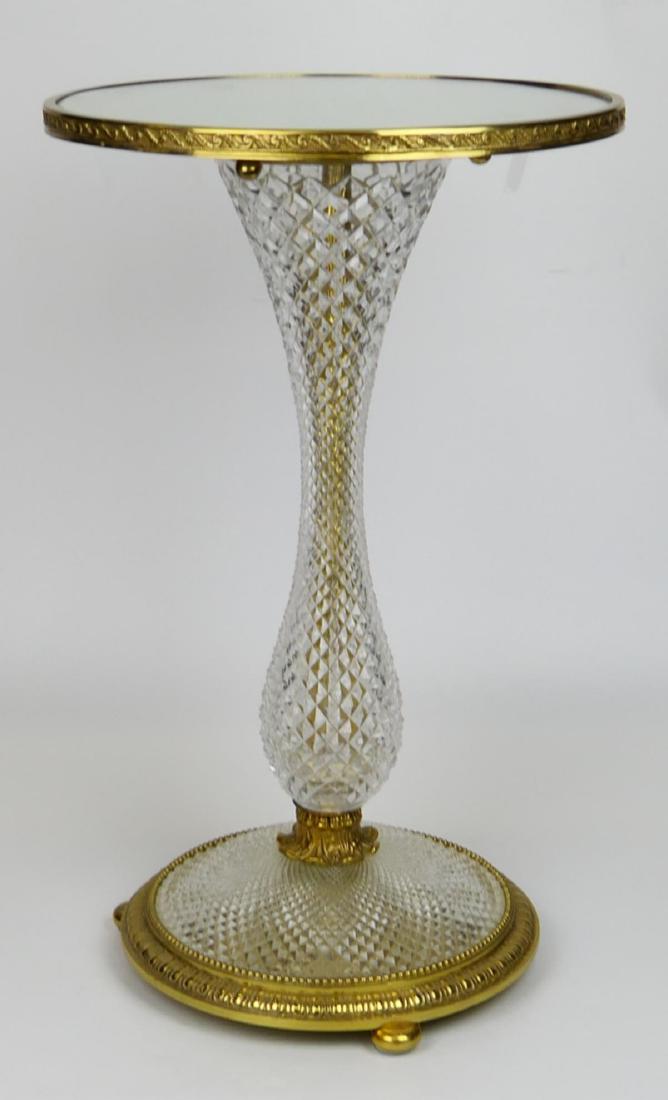 BACCARAT ORMOLU MOUNTED CUT CRYSTAL END TABLE (1 of 6)