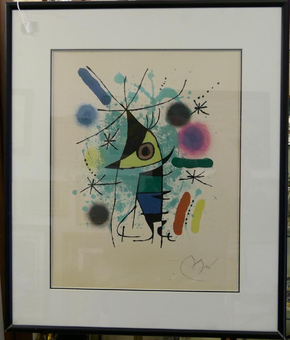 JOAN MIRO PENCIL SIGNED HORS COMMERCE LITHOGRAPH (1 of 12)
