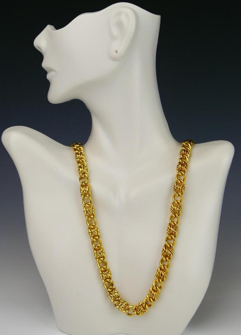 CARL BUCHERER 18K YELLOW GOLD KNOT LINK NECKLACE (1 of 11)