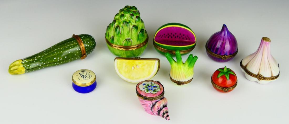 LOT OF 10 LIMOGES FRENCH FIGURAL TRINKET BOXES (1 of 9)