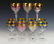 11 BOHEMIAN CUT TO CLEAR CRYSTAL STEM WINE GLASSES