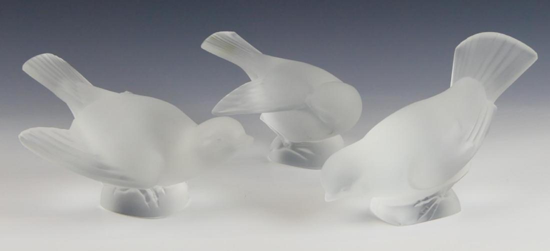 (3) LALIQUE FRANCE CRYSTAL DOVE PAPERWEIGHTS (1 of 10)