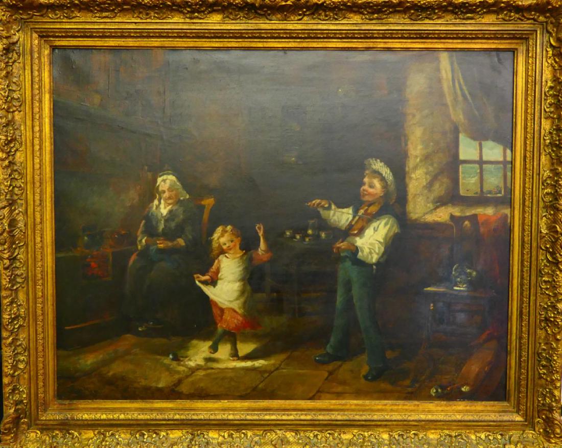 KATE GRAY (USA 1881-1931) LARGE INTERIOR OIL WORK (1 of 7)