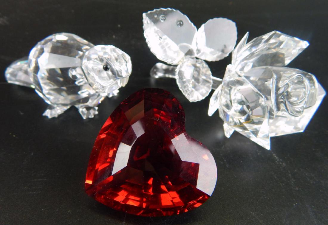 3 SWAROVSKI CRYSTAL ITEMS BEAVER ROSE HEART (1 of 9)
