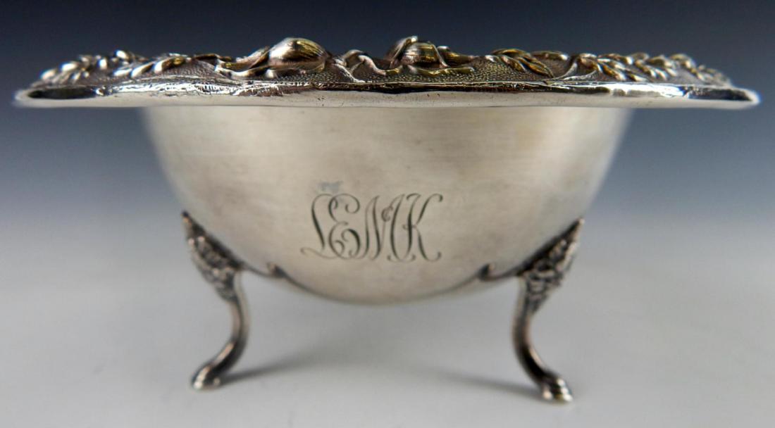 KIRK & SONS STERLING SILVER REPOUSSE FOOTED BOWL (1 of 8)