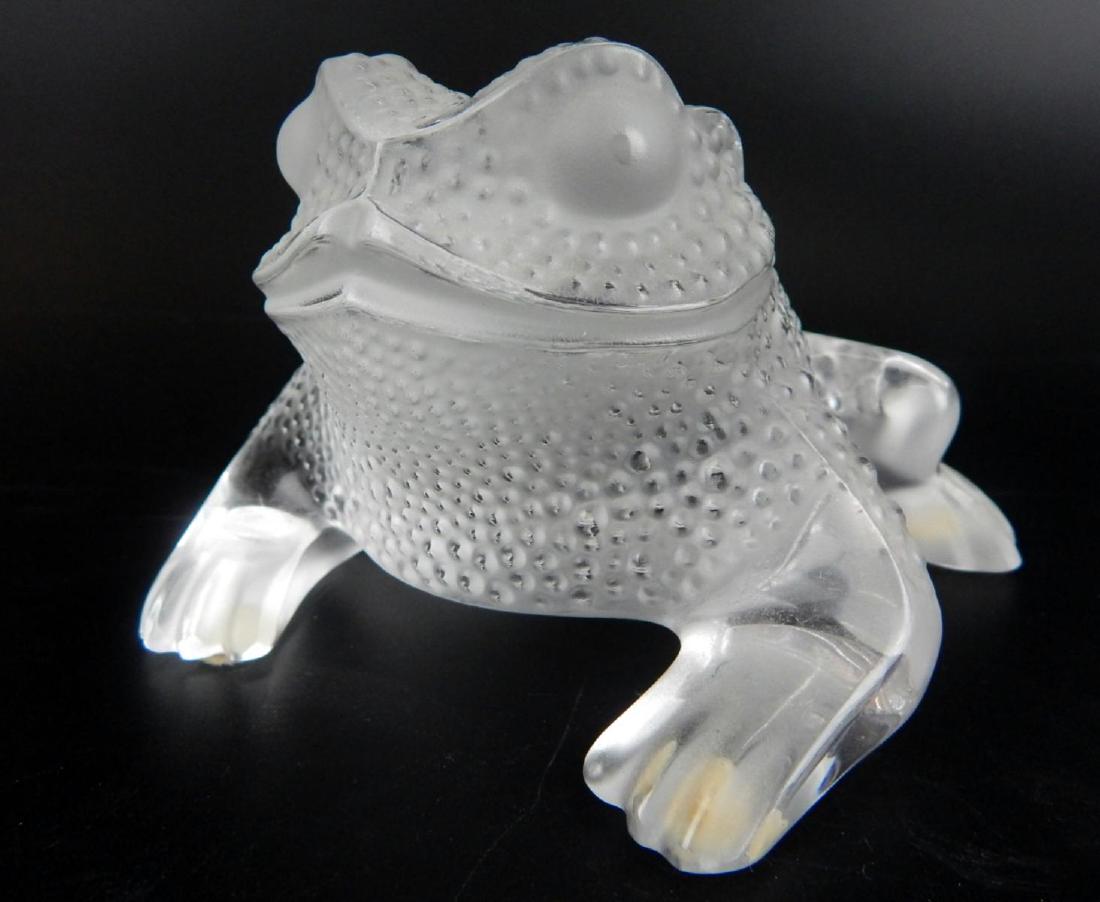 LALIQUE "GREGOIRE" CLEAR CRYSTAL FROG / TOAD 11640 (1 of 8)