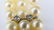 VINTAGE 14K WG DIAMOND 3 STRAND PEARL BRACELET - 8