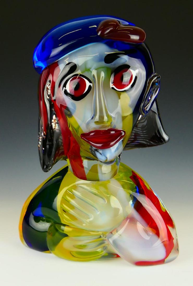 WALTER FURLAN "OMAGGIO A PICASSO" MURANO BUST (1 of 6)