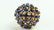 14K ROSE GOLD BLUE SAPPHIRE DOME RING Sz 6.75 - 2