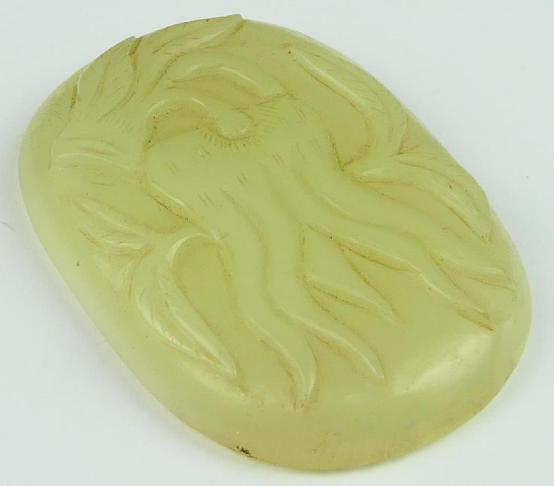 CHINESE PALE GREEN JADE BUDDHA'S HAND PLAQUE (1 of 3)