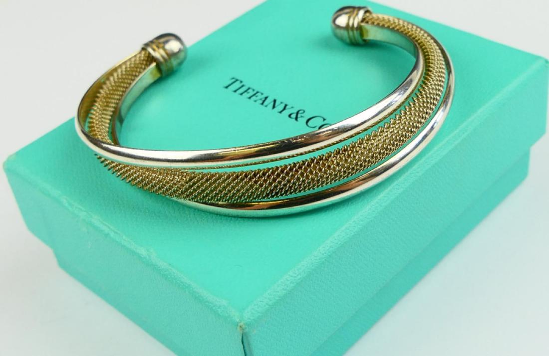 TIFFANY & CO STERLING WIRE MESH OVERLAPPING CUFF (1 of 5)