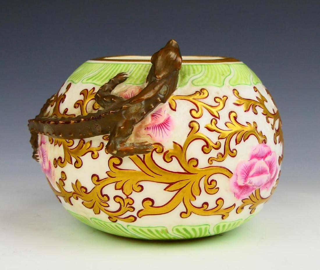 ROYAL WORCESTER ORIENTALIST DRAGON CABINET VASES (1 of 5)