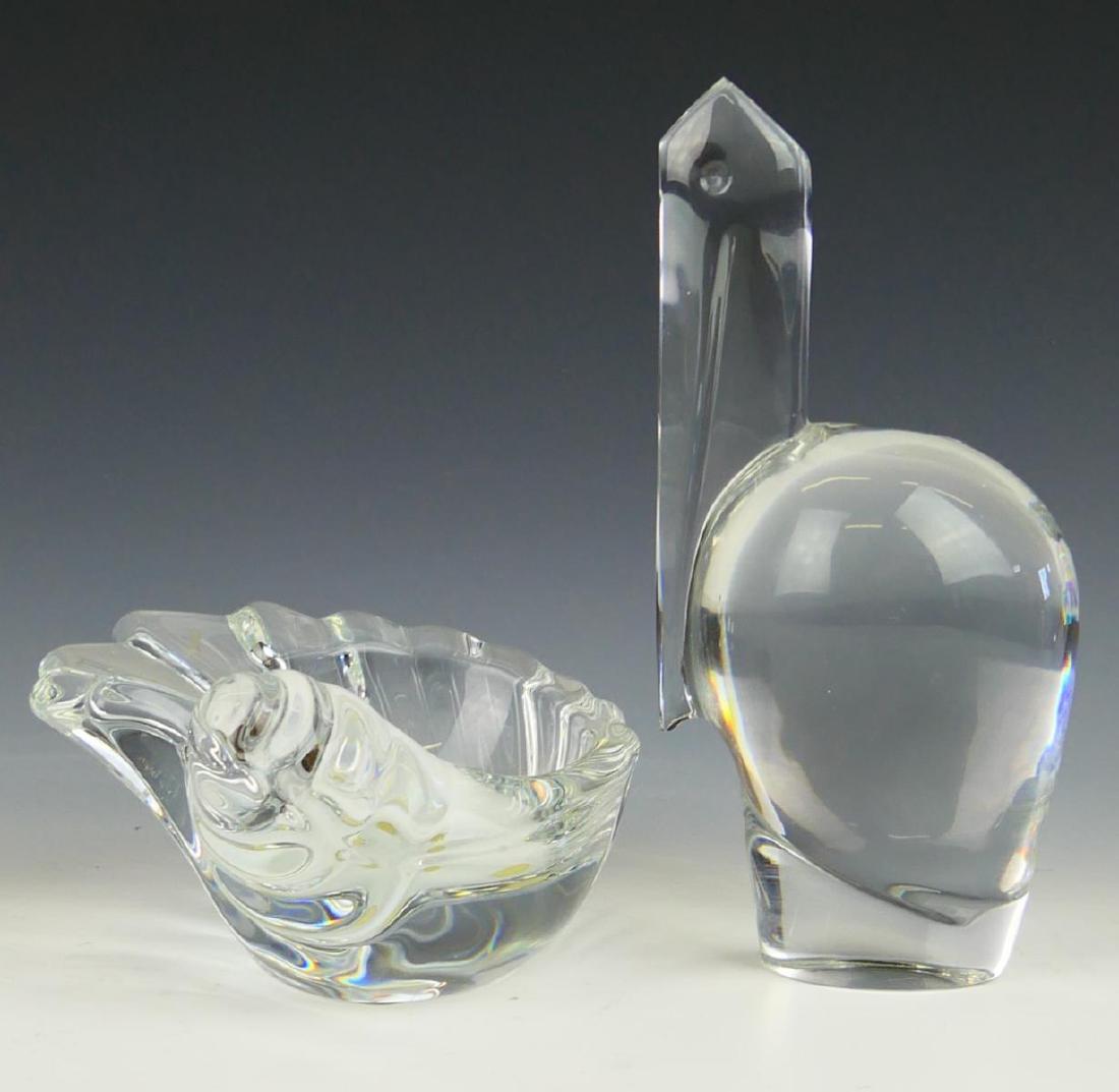 LOT OF 2 FRENCH CLEAR CRYSTAL ITEMS (1 of 4)