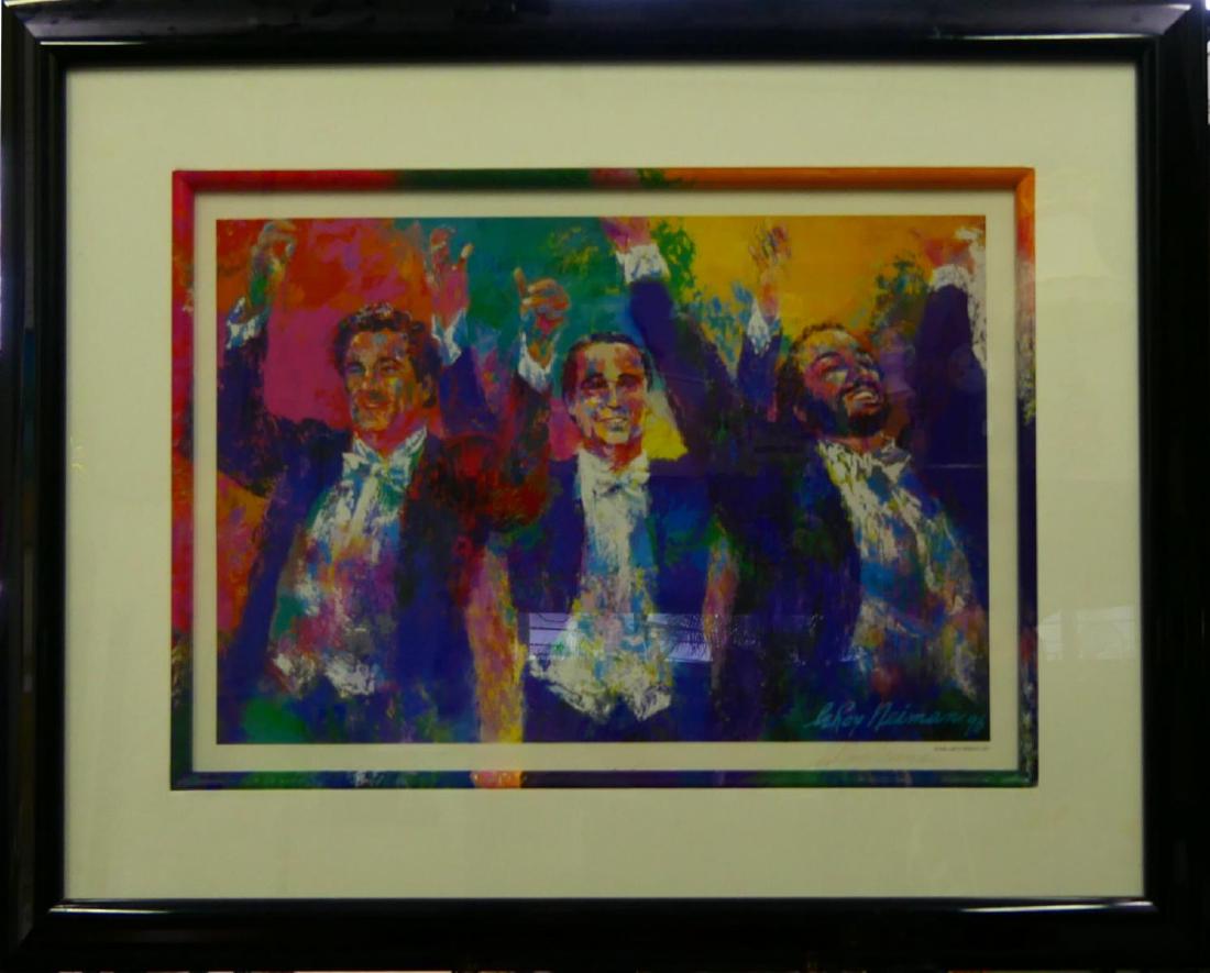 LEROY NEIMAN (USA 1921-2012) 3 TENORS SIGNED LITHO (1 of 3)