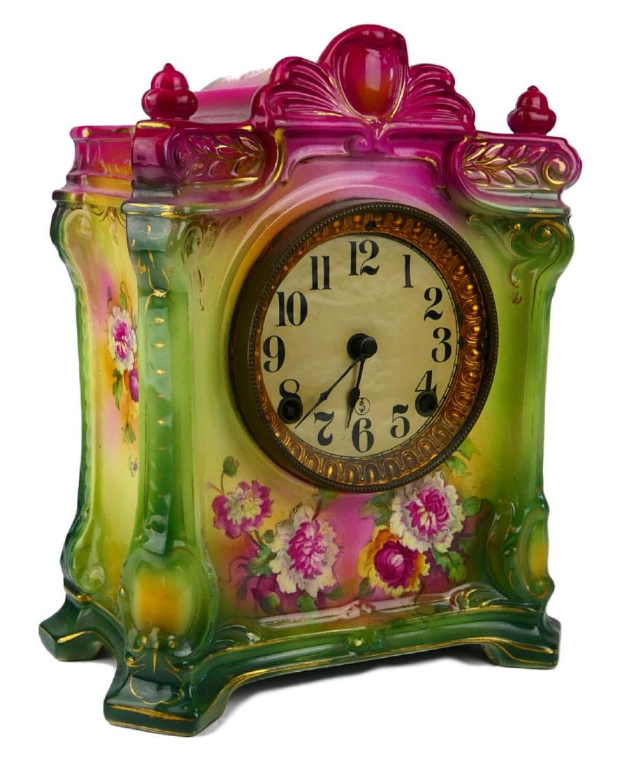 ROYAL BONN GERMAN PORCELAIN "LA LEINE" CLOCK (1 of 8)