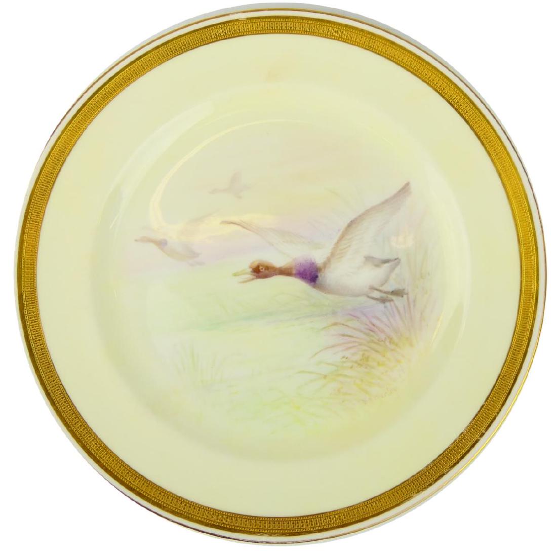W.H. MORLEY SIGNED LENOX "CANVASBACK DUCK" PLATE (1 of 5)
