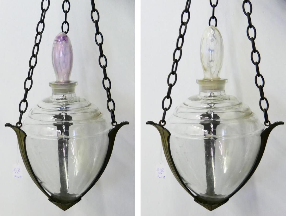 PAIR OF ART DECO APOTHECARY WALL SHOW GLOBE (1 of 3)