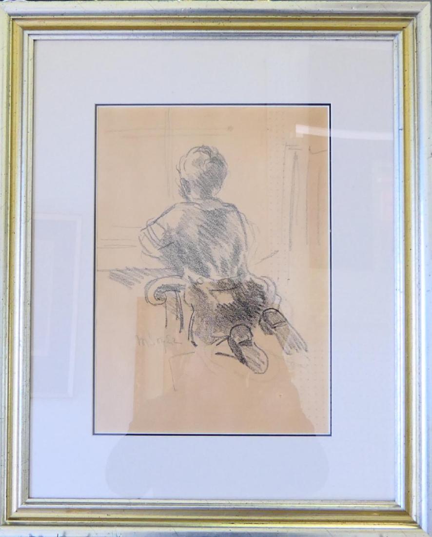 MOSES SOYER (USA 1899-1974) PENCIL STUDY OF BOY (1 of 4)