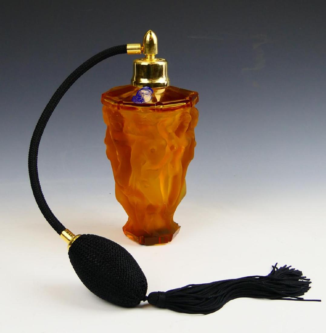 VINTAGE CZECH AMBER GLASS NYMPHS VINTAGE CZECH AMBER Glass Perfume