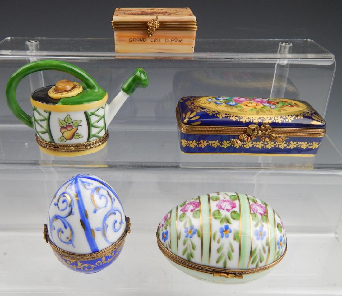5pc LIMOGES PORCELAIN TRINKET BOXES (1 of 1)
