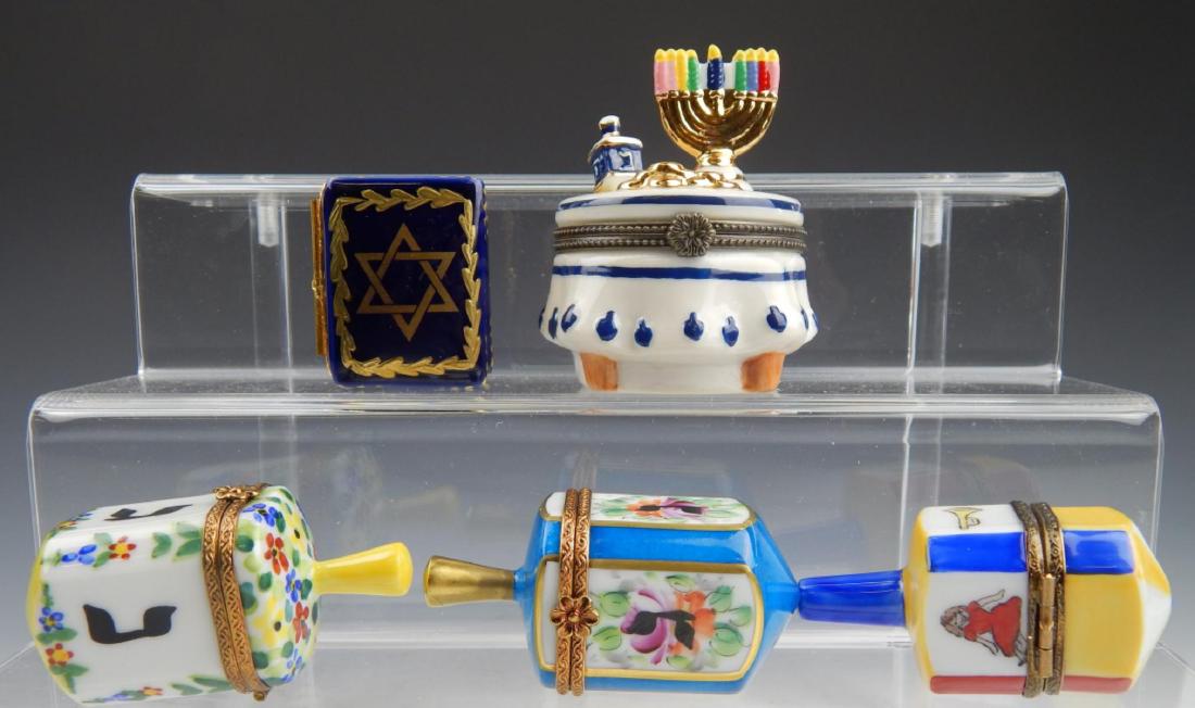 5pc LIMOGES PORCELAIN TRINKET BOXES (1 of 1)