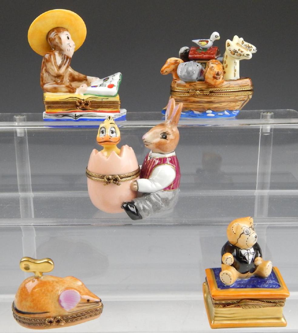 5pc LIMOGES PORCELAIN TRINKET BOXES (1 of 1)