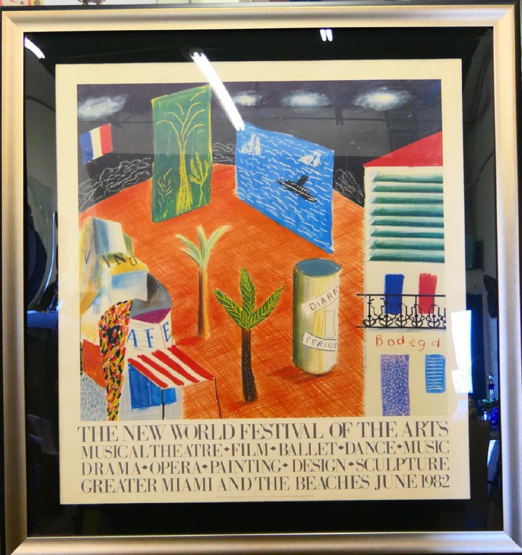 SIGNED DAVID HOCKNEY FESTIVAL OF THE ARTS POSTER (1 of 2)