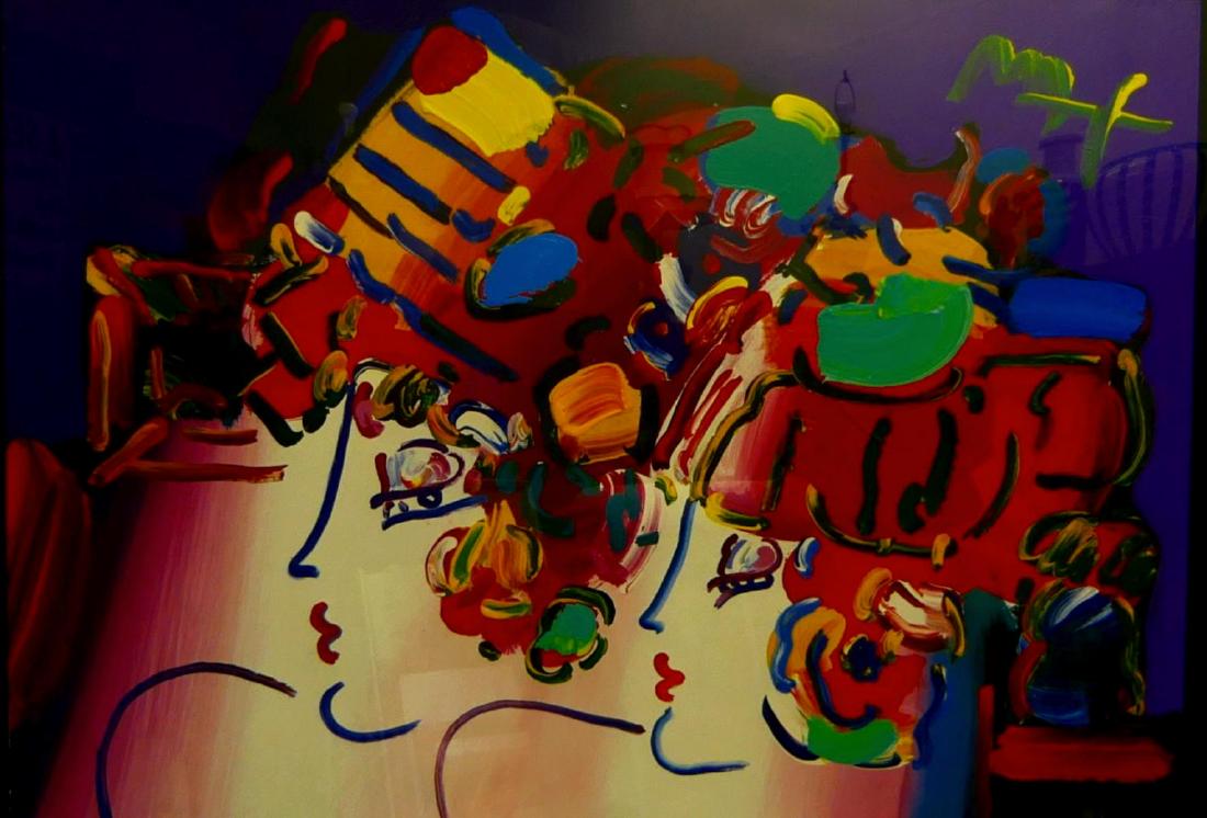 PETER MAX "MONDRIAN LADIES" MIXED MEDIA ACRYLIC (1 of 8)