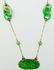 14K CHINESE GREEN & WHITE JADEITE PLAQUE NECKLACE - 4