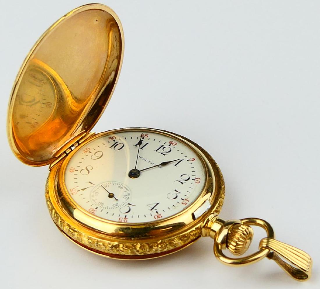 WALTHAM ANTIQUE 14KT Y GOLD POCKET WATCH (1 of 6)