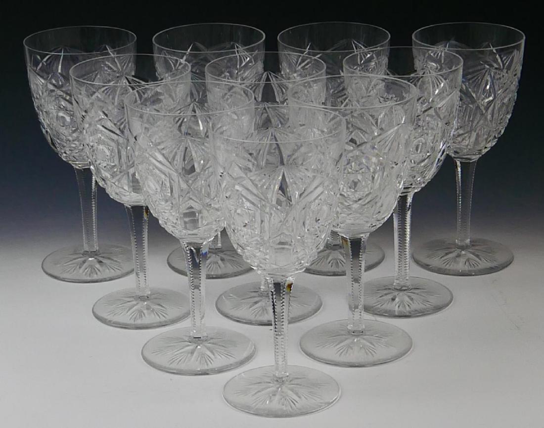 10 BACCARAT FRANCE LAGNY CUT CRYSTAL GLASSES (1 of 3)