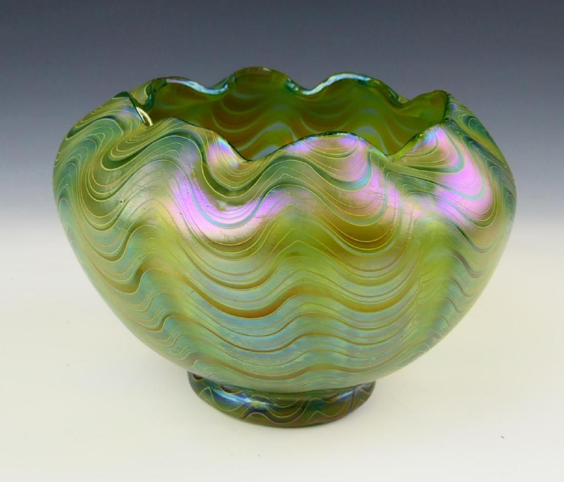 FINE LOETZ STYLE ART GLASS BOWL (1 of 4)